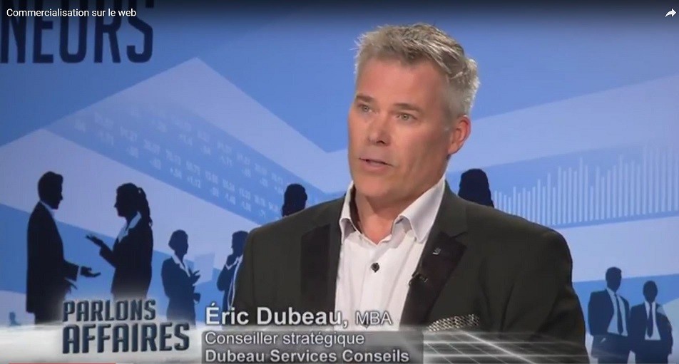 Eric Dubeau lors d’une entrevue d’affaires à TéléMag